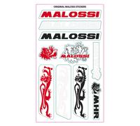 Set 10 Fogli Mini Adesivi Malossi 8 X14 CM per Moto Ricambi
