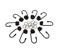 Set 10 ganci + morsetti Ø 10 mm In acciaio, plastificati e con cappuccio METAL