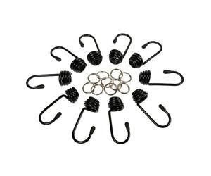 Set 10 ganci + morsetti Ø 10 mm In acciaio, plastificati e con cappuccio METAL