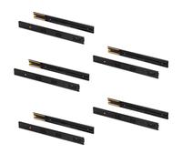 Emuca - Guide per cassetti con cuscinetti a sfera 45mmx300mm, Set di 5 coppie di binari ad estrazione totale con chiusura ammortizzata, Nero
