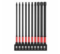 Set 10 Inserti Esagonali 1/4" Magnetici 1.5-8 mm Punte Brugola Lunghe per Avvitatore Trapano Acciaio S2 Professionale (150mm)