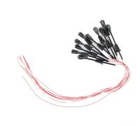 Set 10 Lampi LED 1:100 per Plastici Ferroviari ABS | Luce bianca calda realistica, scala 1:100, ideale per plastici ferroviari, include fili elettrici