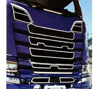 Set 10 Lucidato Anteriore Griglia Rete Cover per Scania S 2016 + Con DRL Trucks