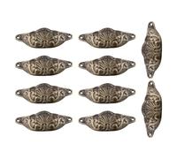 Set 10 maniglie tiranti tazze ottone antiche perfette per restauro mobili