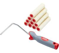 ProDec PRRF002 - Mini rulli di vernice in mohair lucido per una finitura liscia con vernice lucida e satinata, vernice e macchia di legno su battiscopa, davanzali, armadi, 10,2 cm, bianco