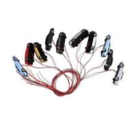 Set 10 Modelli Auto Luminosi 45x16mm per Treni H0 | Scala 1:87-1:100, tensione 6V, cablaggio completo, ideale per plastici H0 e per tt, da 10