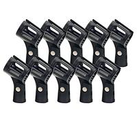 Set 10 Morsetti Microfono Pronomic Neoprene Nero/Largo, 8 cm, Colore: Nero