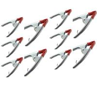 SET 10 MORSETTO PINZA A MOLLA 105 mm X FISSARE BLOCCARE IN ACCIAIO PUNTE PLASTIF