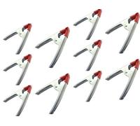 SET 10 MORSETTO PINZA A MOLLA 160 mm X FISSARE BLOCCARE IN ACCIAIO PUNTE PLASTIF