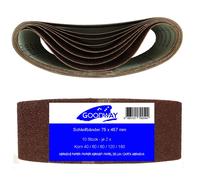 SET 10 NASTRI ABRASIVI 75X457 MM PER LEVIGATRICE A NASTRO GRANA 40 60 80 120 180