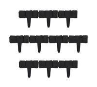 Relaxdays Recinzione da Giardino, Set da 10 Pareti, Bordure per Aiuole, Aspetto Pietra, in Plastica, HxL 10x25 cm, Nero