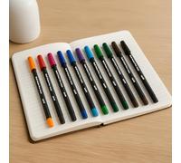 Set 10 Penne a Sfera Multicolore - Punta Media 1 mm, Inchiostro Fluido Asciugatura Rapida, Clip Salva-Tasca, Colori Vivaci per Scuola & Ufficio, Astuccio Richiudibile