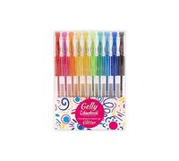Set 10 penne gel Gelly - Glitter - Inchiostro gel glitter in 10 colori, Pratica taschetta, colori vivaci e rendi la tua scrittura ancora più accattivante.