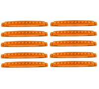 Set 10 Pezzi Ambra Arancione 12V LED Posteriore Lato Lungo Indicatore Luci Auto