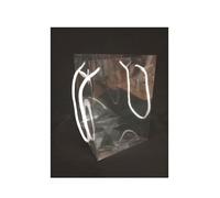 SET 10 PEZZI BUSTA BORSA TRASPARENTE PVC 12X12X17 CM BOMBONIERA FAI DA TE
