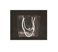 SET 10 PEZZI BUSTA BORSA TRASPARENTE PVC 16X8X16,5 CM BOMBONIERA FAI DA TE