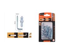 SET 10 PEZZI CHIODI VITI A L 3.5X40X17MM + TASSELLI CON ALETTE TASSELLO M6 90799