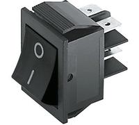 Set 10 pezzi Interruttore a Bilanciere Bipolare 220V 16A Hosense HS2 4 Pin ON/OFF DPST con Terminali Faston 6,3mm - Tasto Nero per Apparecchi Elettrici e Quadri di Comando