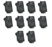 Set 10 pezzi - Interruttore Unipolare 1P 16A compatibile con serie Plana - Nero