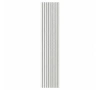 Set 10 Pezzi Pannello Decorativo a Listelli Doghe 120x30 cm in PVC Bianco