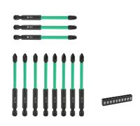 Set 10 Pezzi Punte Phillip Supporto Magnetico Punte Antiscivolo per Uso Cacciavi