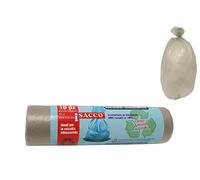 Set 10 Pezzi Sacco Immondizia Spazzatura con Legacci Beige