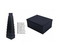 SET 10 PEZZI SCATOLE SCATOLA BOX PER REGALI VARIE MISURE MATRIOSKA NERE 69287