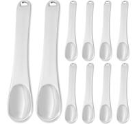 Set 10 Pezzi Spatole Viso in Lega Argento per Cosmetici | Creme Occhi, Applicazione Maschere, Dimensione Precisa, Anello per Appendere, Facile da Pulire