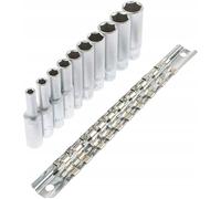 Set 10 Punte Lunghi Esagonale Per Crick 1/4 " 4 MM A 13 MM