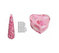 SET 10 PZ SCATOLE BOX REGALI VARIE MISURE MATRIOSKA FORMA CUORE ROSA CUORI 71965