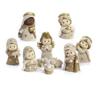 Set 10 pz statue in resina presepe bambini 10 personaggi 5,8 cm PAB-PB16008-1