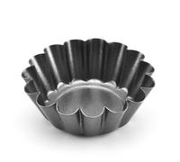 Set 10 Robuste Lattine per Crostata in Acciaio al Carbonio per Cottura Mini Tort