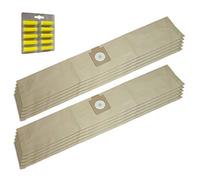 Set 10 Sacchetti per Aspirapolvere + 10 Profumi per Kärcher 6.903-405, 6.904-118, 6.906-118, T 201, T201, T 251, T251