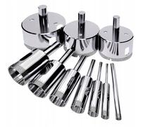 Set 10 sega a corona per diamanti per ceramiche dure Gres 6-68 mm taglio bagnato