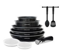 Set 10 Utensili Cucina Arthur Martin Antiaderente Alluminio Nero