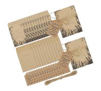 Set 100 buste con chiusura adesiva include biglietti ringraziamento, cordino per decorazioni, busta per confezione regalo