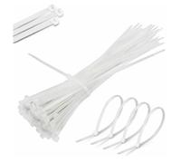 SET 100 FASCETTE PLASTICA PER CABLAGGIO 7,6X370MM STRINGI CAVO BIANCHE ETQ76370B