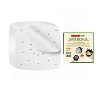 Set 100 Fogli Cartaforno Quadrato per Friggitrice ad Aria 22 x 22 cm