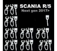 SET 100 PEZZI GANCI GANCETTI TENDE CABINA PER SCANIA R S NEXT GEN 2017>