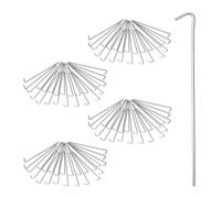 Set 100 picchetti tenda acciaio zincato pioli ancoraggio paletti ganci 22 cm