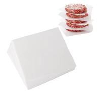 Set 1000 Fogli di Carta Antiaderente per Pressa Bistecca Macinata - ∅ 11 cm, Perfetta per Preparare Bistecche e Hamburger Macinati, Cottura Pulita e Non Si Attacca (Quadrato bianco)