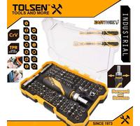SET 105 PEZZI CACCIAVITE A CRICCHETTO CON PUNTE INSERTI BITS TOLSEN CON CUSTODIA