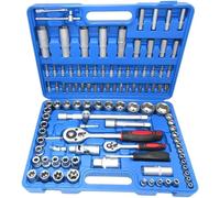 Set 108 Pezzi Chiavi a Bussola Cricchetto 1/4-1/2 Valigetta CR-V Kit Pro Offerta