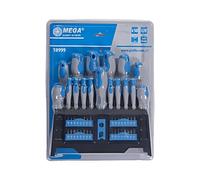 Set 10999: cacciaviti esagonali, Phillips, Pozidriv®, piatti, Torx® MEGA