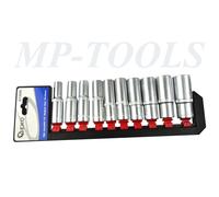 SET 10pz CHIAVI A BUSSOLA LUNGHE ATTACO 1/2" ESAGONALI 10-24mm GEKO G13545