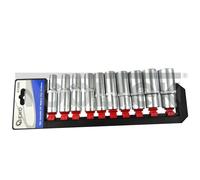 SET 10pz CHIAVI A BUSSOLA LUNGHE ATTACO 1/2" ESAGONALI 10-24mm GEKO G13545 T...