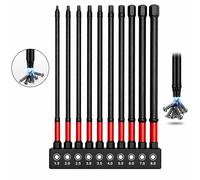 Set 10PZ Inserti Esagonali 100mm per Avvitatore 1.5-8mm 1/4" Magnetici