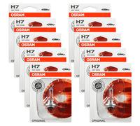 Set 10X Osram H7 Original Line 12V/55W Attacco PX26D B3/Tc 330H/550H
