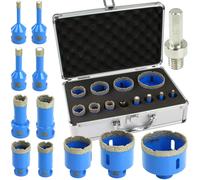 SET 11 Diamond Crown Saw M14 per ceramica e pietra 6-68mm