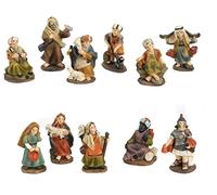 Set 11 Personaggi per Presepi (Mestieranti, Pastori e Soldato) 5 Cm in Resina
